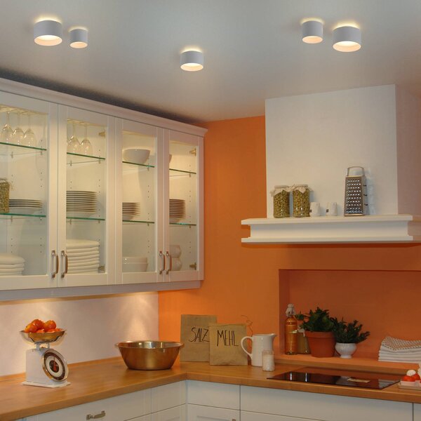 Näve Plafoniera a LED Trimes, dimmerabile, Bianco / Opale, Soggiorno / Sala da pranzo, Plastica, Plafoniera LED