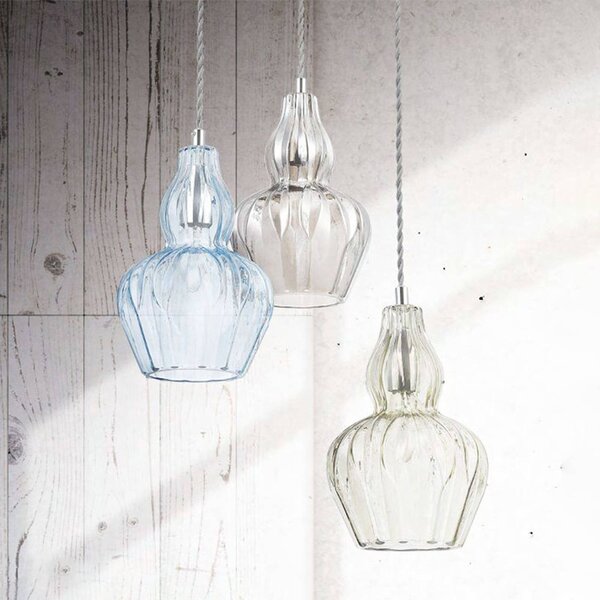 Maytoni Lampada sospensione Eustoma con vetro trasparente