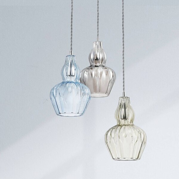 Maytoni Lampada sospensione Eustoma con vetro trasparente