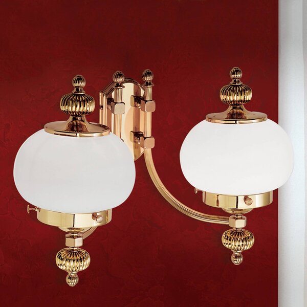 ORION Applique da parete DELIA, dimmerabile, Ottone / Oro, Soggiorno / Sala da pranzo, Ottone, Antico, Applique