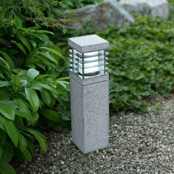 Heitronic Lampione da giardino La Mer, Alluminio / Grigio / Zincato, Pietra, Moderno, Lampada da esterni