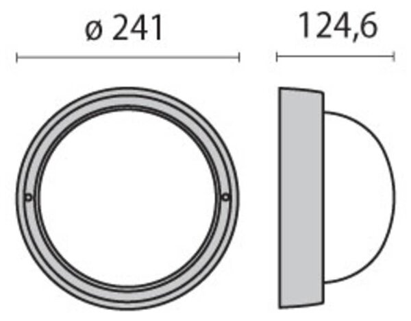 Performance in Lighting Applique da esterni EKO+21, dimmerabile, Alluminio / Grigio / Zincato, Alluminio, Moderno, Applique da esterni