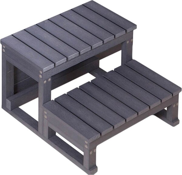 HOME DELUXE - Scaletta per idromassaggio da esterno MASI - Dimensioni: 62 x 54 x 40 cm I Scaletta per idromassaggio, scala, ingresso idromassaggio