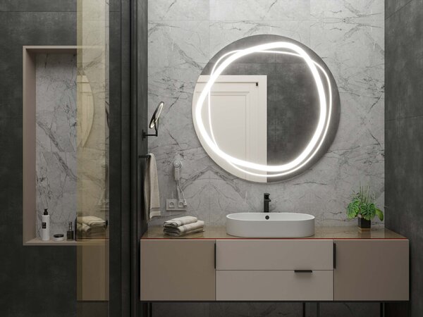 Specchio rotondo con illuminazione LED C9 premium