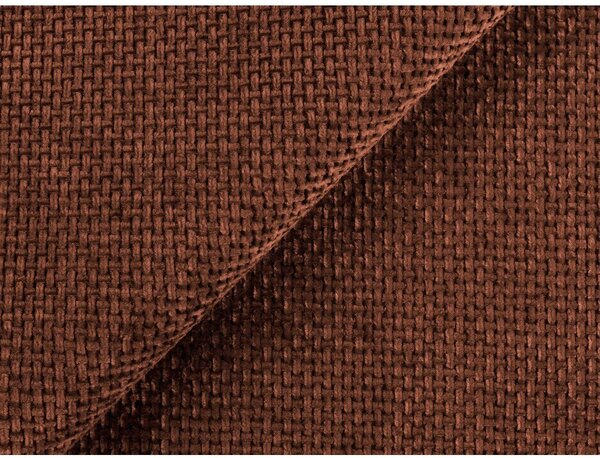 Divano angolare color terracotta allungabile/con contenitore (con penisola a destra/con chaise lounge) con rivestimento in ciniglia Kona – Makamii