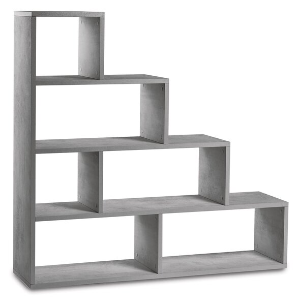 Libreria a Scala 4 Ripiani 150x144x38 cm Cemento
