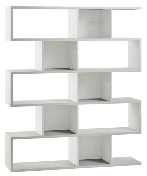 Libreria Modulare 5 Ripiani 150x180x38 cm Ossido Bianco