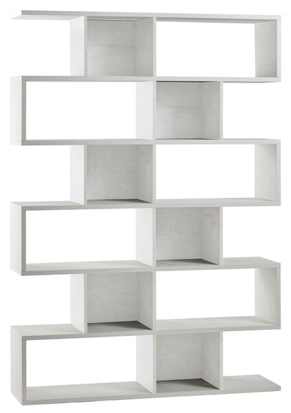 Libreria Modulare 6 Ripiani 150x215x38 cm Ossido Bianco