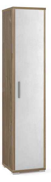 Armadio 1 Anta 39x182x41 cm Noce Stelvio/Ossido Bianco