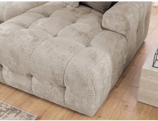 Divano angolare beige (a U/con chaise lounge) Melva – Ropez