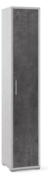 Armadio 1 Anta 39x199x41 cm Ossido Bianco/Ossido Nero
