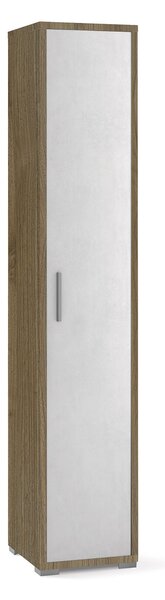 Armadio 1 Anta 39x199x41 cm Noce Stelvio/Ossido Bianco