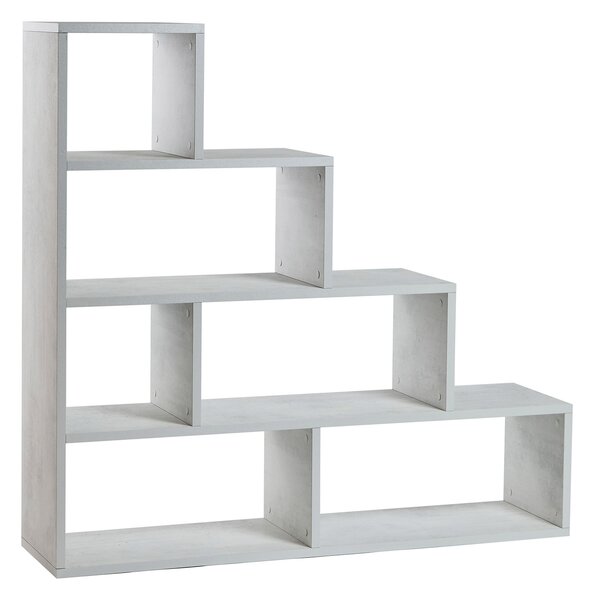 Libreria a Scala 4 Ripiani 150x144x38 cm Ossido Bianco