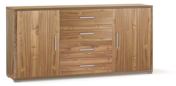 Madia 2 Ante 4 Cassetti 174x84x41 cm Noce Stelvio