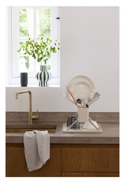 Scolapiatti a due piani beige in metallo 37x33 cm – Brabantia