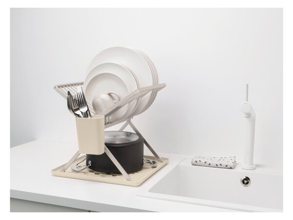 Scolapiatti a due piani beige in metallo 37x33 cm – Brabantia