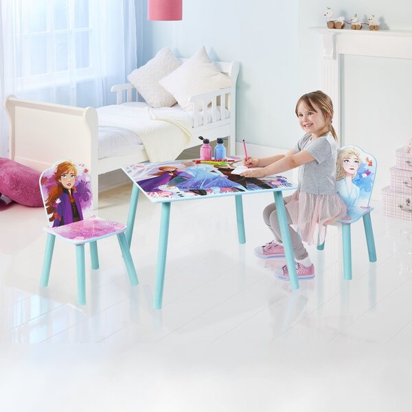 Ourbaby - Tavolo e sedie per bambini con orecchie di coniglio 