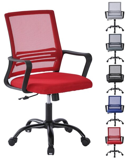 Sedia da ufficio ergonomica, girevole con schienale regolabile