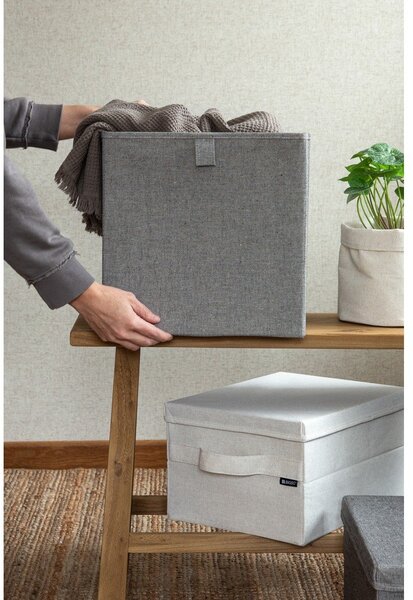 Scatola grigia in tessuto 32x31,5x31,5 cm Soft Storage Cube – Bigso