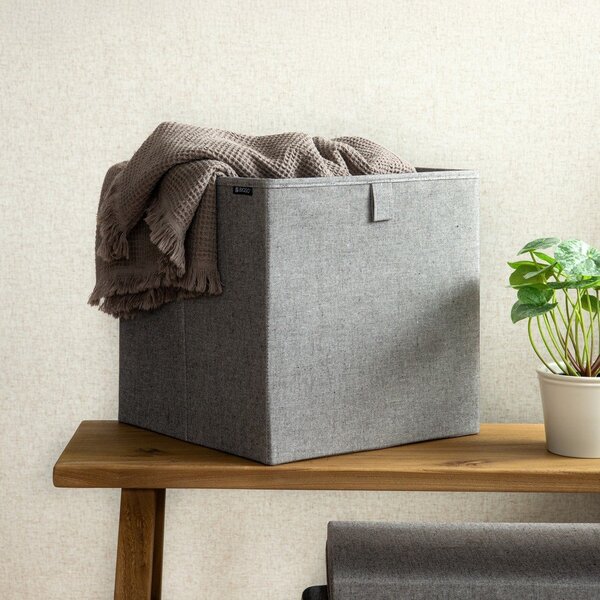 Scatola grigia in tessuto 32x31,5x31,5 cm Soft Storage Cube – Bigso