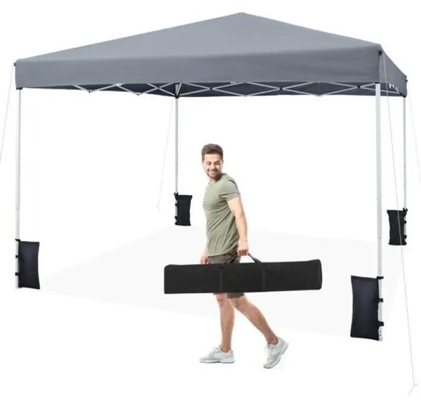Gazebo pieghevole 3 x 3 metri, completo di borsa per il trasporto e picchetti