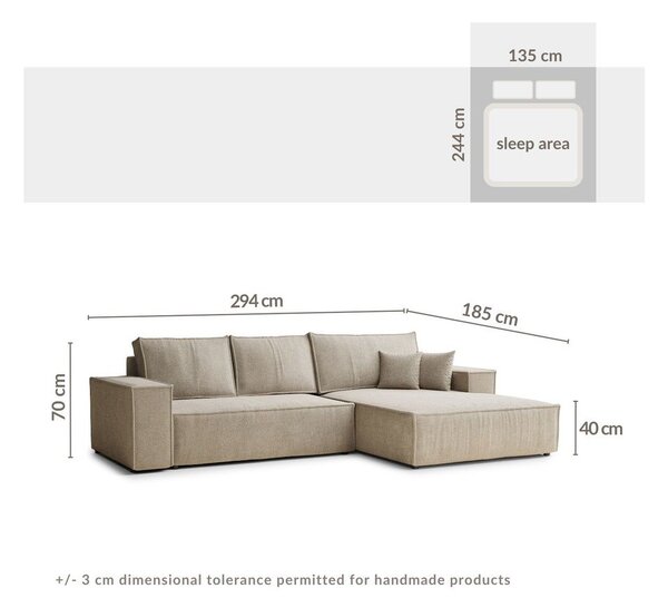 Divano angolare grigio allungabile/con contenitore (con penisola a destra/con chaise lounge) con rivestimento in ciniglia Maze – Maison de Rêve