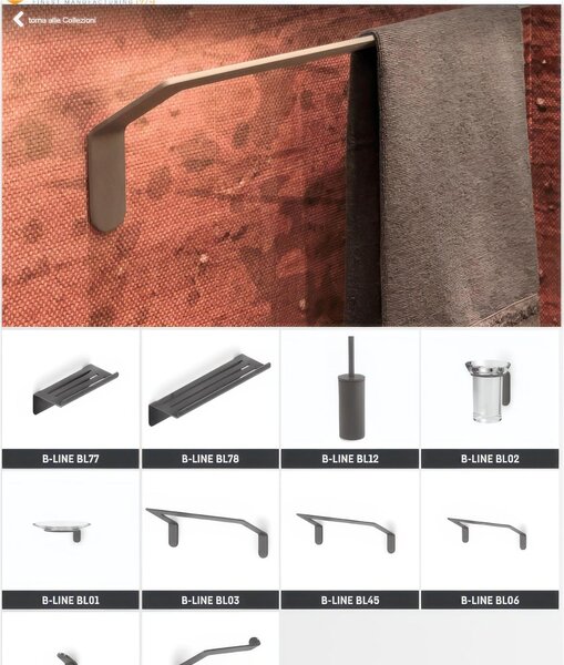 Mensola Angolare per doccia bagno Linea B-LINE Dimensioni 33,2x18,5x h 5 cm stile minimale Acciaio verniciato a polvere nero Opaco Fissaggio ad incollo o A vite