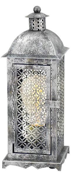 Lampada da tavolo vintage argento antico