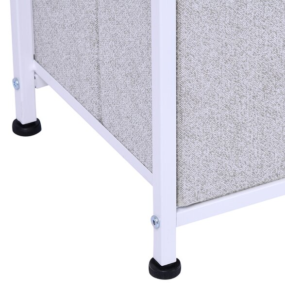 HOMCOM Cassettiera con 5 Cassetti per Camera, Struttura Metallica, 100x30x54 cm, Grigio | Aosom Italy