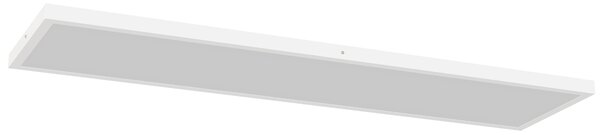 HOMCOM Set da 4 Lampade da Soffitto Colore Regolabile con Interruttore DIP e a Parete 3000K/4000K/6000K, 120x30x3,7 cm, Bianco | Aosom Italy