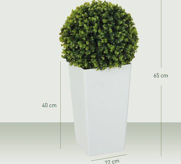 HOMCOM Set da 2 Sfere di Eucalipto Artificiali 65 cm con Protezione UV, Verde | Aosom Italy