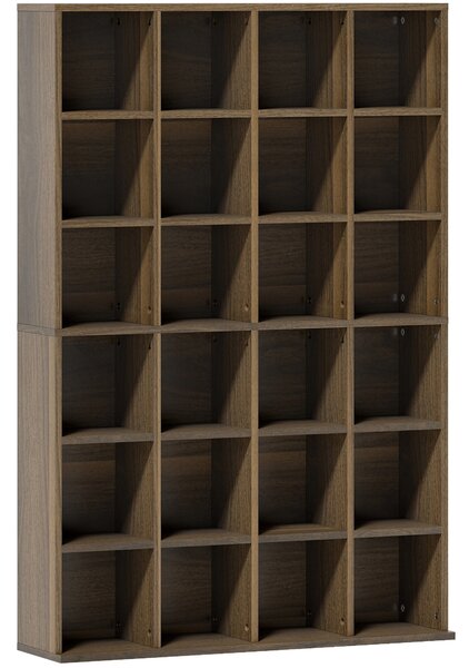 HOMCOM Mobile Contenitore Multimediale, Libreria in Legno con Ripiani Regolabili, 89x130,5 cm, Marrone | Aosom Italy