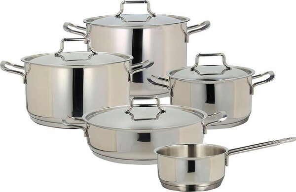 Tognana Batteria Pentole Induzione 9 Pezzi in Acciaio Inox - Vanitosa Linea Grancucina