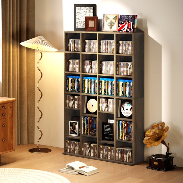HOMCOM Mobile Contenitore Multimediale, Libreria in Legno con Ripiani Regolabili, 89x130,5 cm, Marrone | Aosom Italy