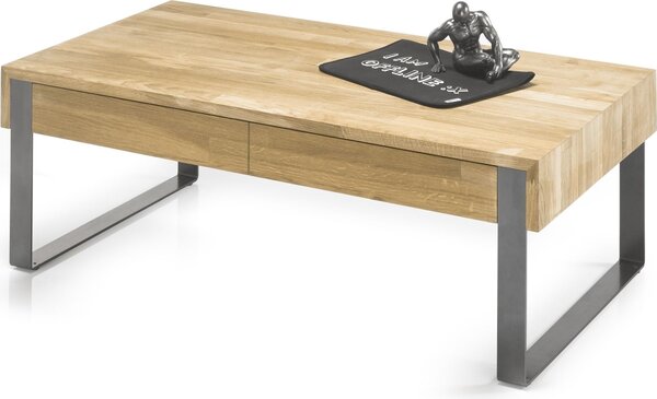 Tavolino >Calgary< in rovere, antracite - 110x41x60 (LxAxP)