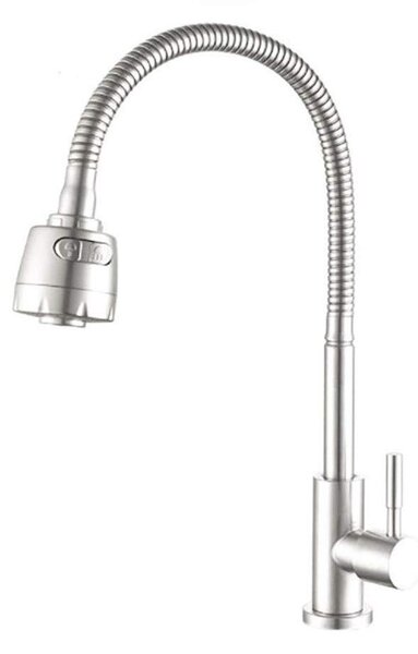 Rubinetto per lavabo in acciaio inossidabile con rotazione a 360°