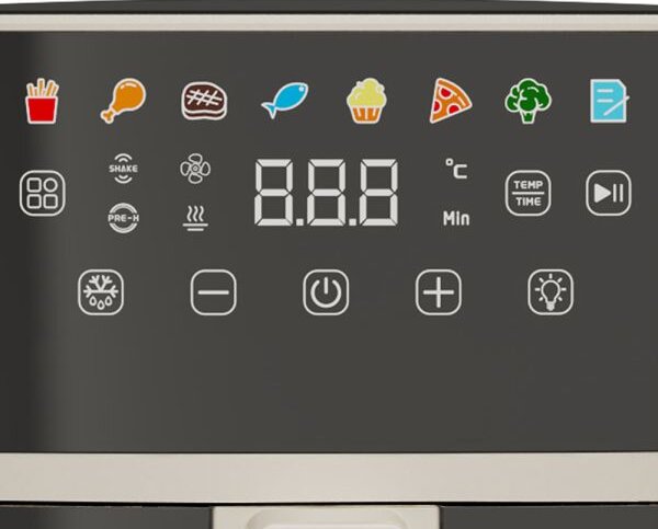 Tognana Friggitrice ad Aria 6 Litri Potenza 1700W con Timer e Termostato Regolabile colore Champagne/Nero - D2DFA12IRCH