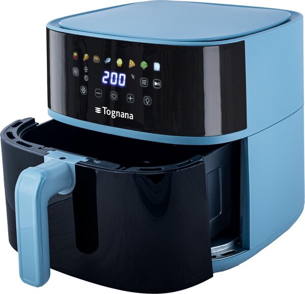 Tognana Friggitrice ad Aria Capacit 8 Litri Potenza 2000 Watt con Timer e Termostato Regolabile colore Nero e Blu - D2DFA05IRZU