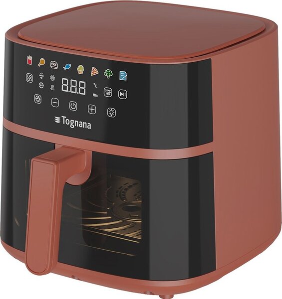 Tognana Friggitrice ad Aria 6 Litri Potenza 1700W con Timer e Termostato Regolabile colore Rosso - D2DFA12IRRO