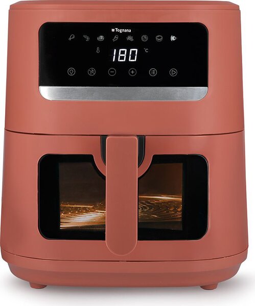 Tognana Friggitrice ad Aria 8 Litri Potenza 2000W con Timer e Doppia Resistenza colore Rosso Mela - D2DFA08IRRO