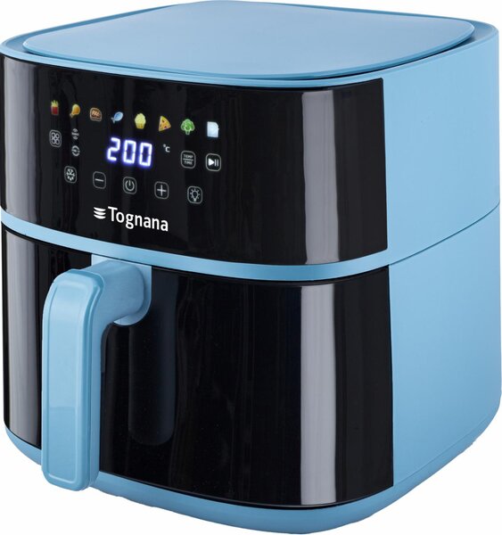 Tognana Friggitrice ad Aria Capacit 8 Litri Potenza 2000 Watt con Timer e Termostato Regolabile colore Nero e Blu - D2DFA05IRZU