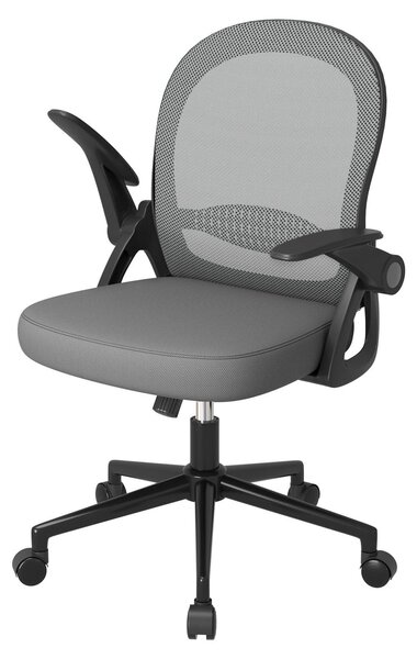 Sedia da ufficio ergonomica con schienale a rete e braccioli pieghevoli