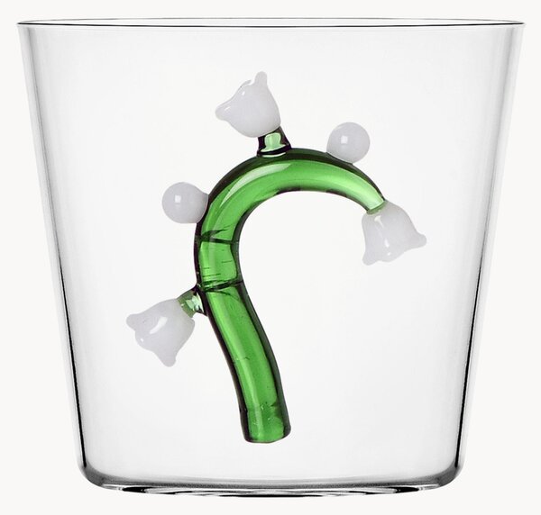 Bicchiere in vetro borosilicato fatto a mano Botanica