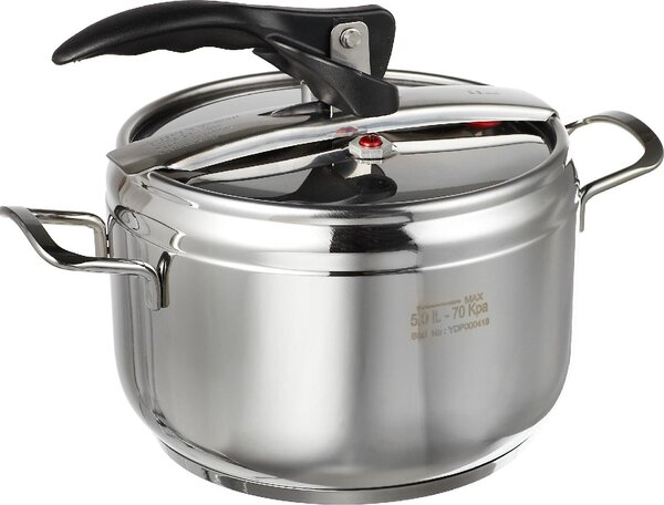 Casa Collection Pentola a Pressione in Acciaio Inox 5 Litri cm 20 2 Manici - Chic