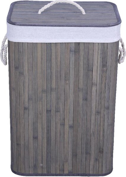 Casa Collection Portabiancheria Bamboo Grigio 40x30x60 Apa - 41705