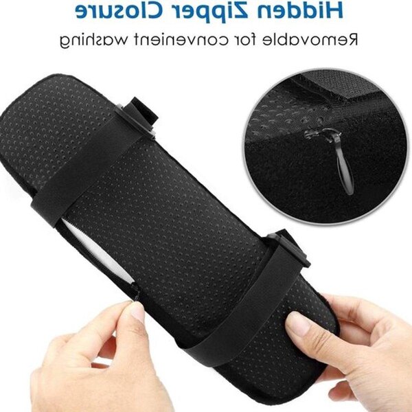 Braccioli per sedia da ufficio e sedia da gaming, set da 2, dimensioni 23,5 x 7,5 x 3 cm, colore nero