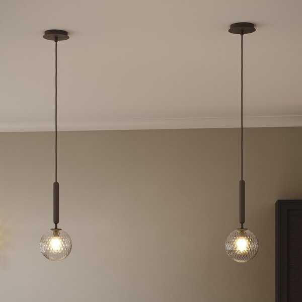 Lampada a sospensione Nuura Aps, Miira 1, dimmerabile, Trasparente, Soggiorno, Vetro, Design