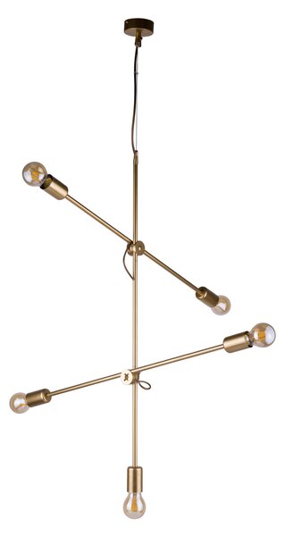 Lampadario STICKS dorato 5xE27x60W in metallo, dimensioni: 120x73x73 cm, IP20, Nowodvorski Lighting