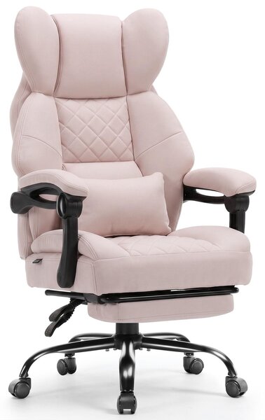 Sedia da gaming GTPLAYER, sedia da ufficio ergonomica con poggiapiedi e supporto lombare, poltrona direzionale ad alto schienale per persone alte, sedia da computer ampia e regolabile in altezza