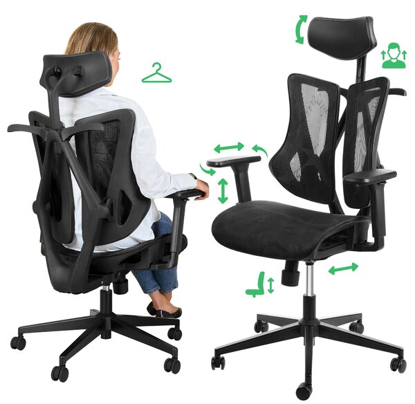 Sedia ergonomica Naxes - Nero